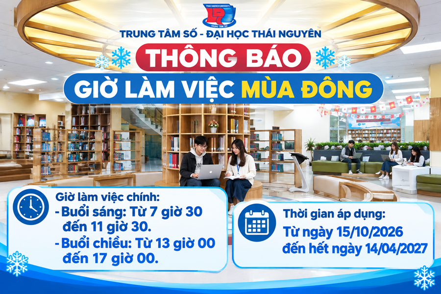 Thông báo thời gian làm việc mùa đông năm 2026 - 2027